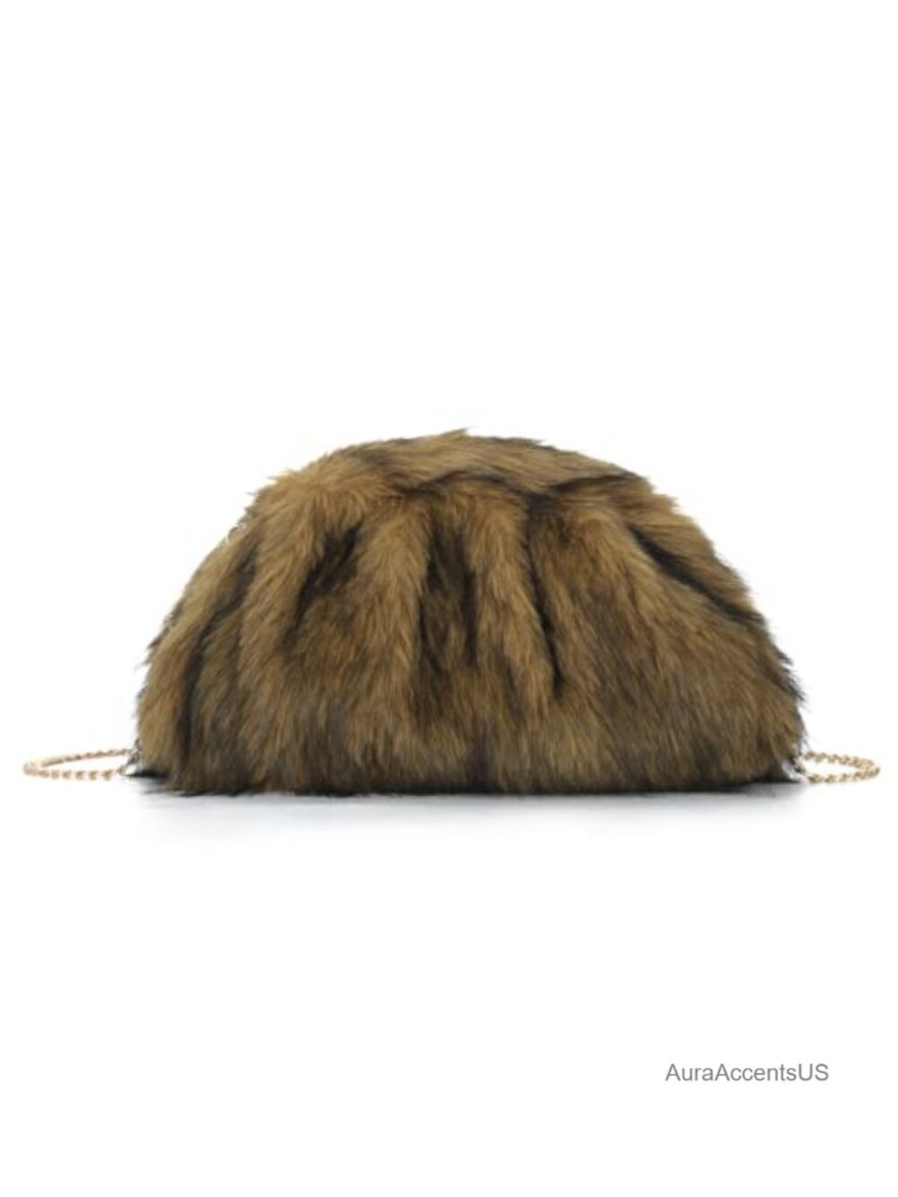 Faux Fur Clutch Purse Kiss Lock Y2K Furry Evening Bag